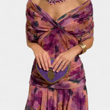Alondra | Vestido longo colorido com decote em V