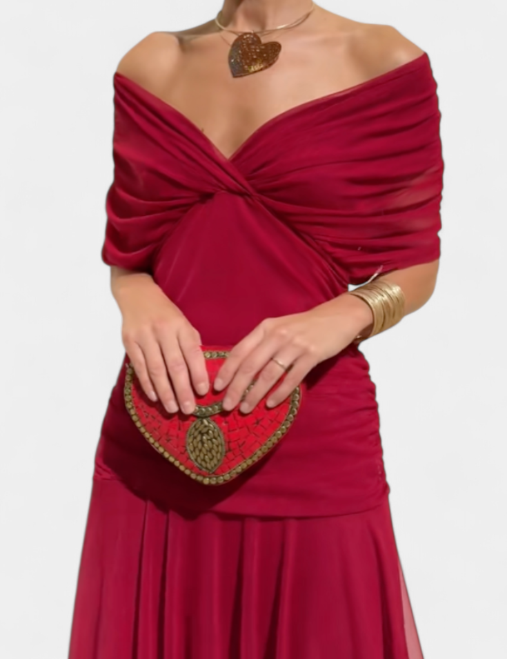Alondra | Vestido longo colorido com decote em V