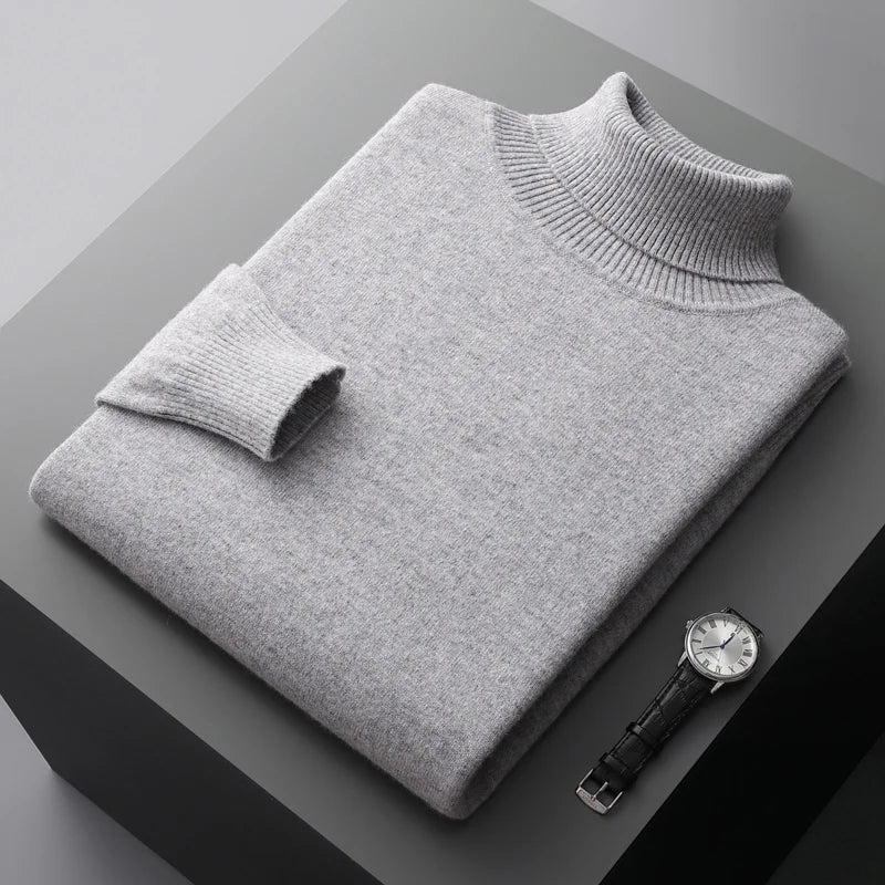 Linferhoff™ | Sweater de gola alta em cashmere