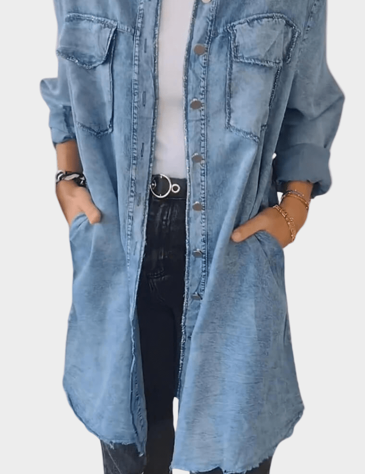 Sidsel | Vestido de camisa em denim