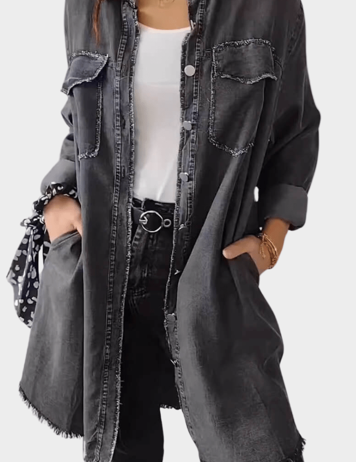 Sidsel | Vestido de camisa em denim
