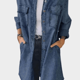 Sidsel | Vestido de camisa em denim