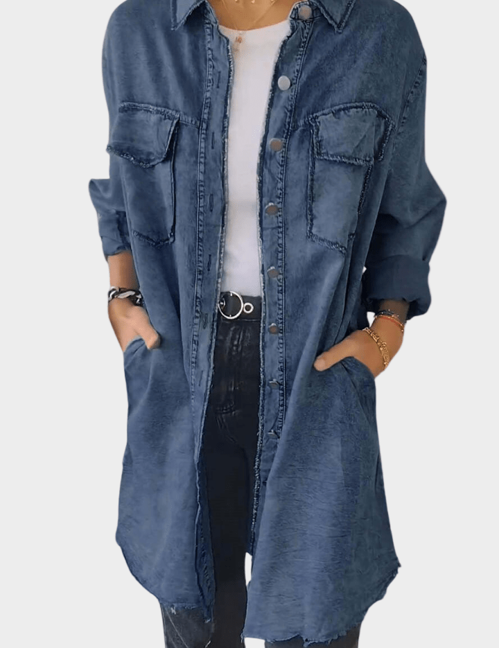 Sidsel | Vestido de camisa em denim