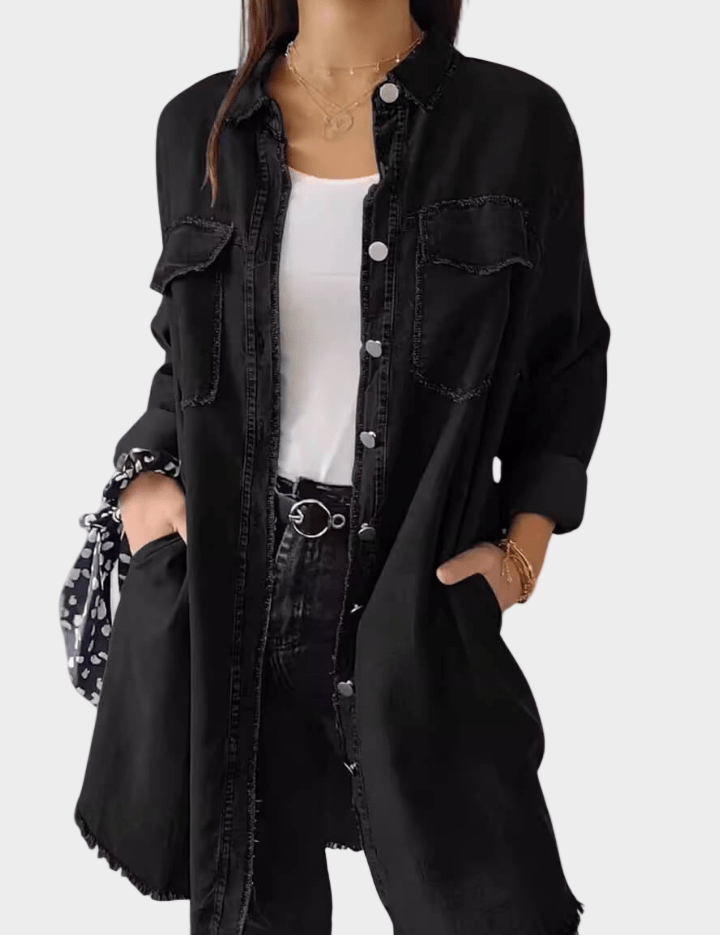 Sidsel | Vestido de camisa em denim