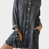 Sidsel | Vestido de camisa em denim