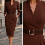 Teresa - Vestido preto com cintura
