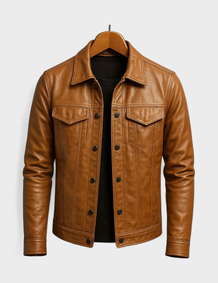 Ulrik™ | Jaqueta de moto em pele de classe premium