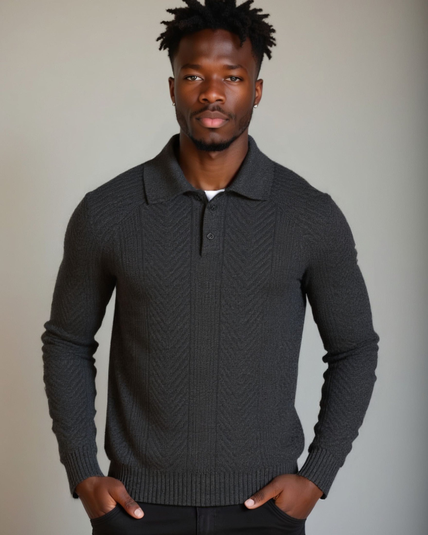 Viggo™ | Pullover de algodão com decote em V