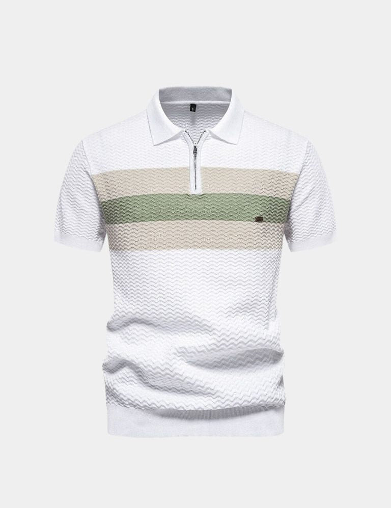 Viktor™ | Pólo Slim Clássico com zip na gola