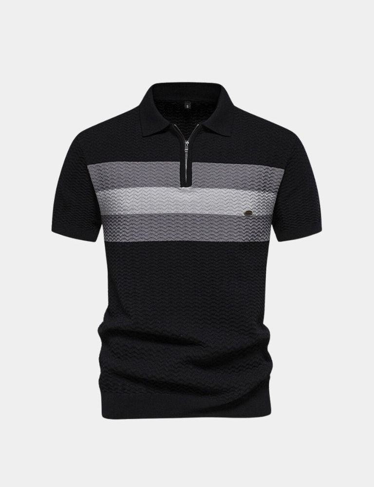 Viktor™ | Pólo Slim Clássico com zip na gola