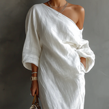 Elise™ | Vestido maxi assimétrico e elegante