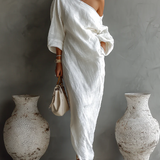 Elise™ | Vestido maxi assimétrico e elegante