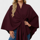 Yvet | Poncho Elegante com Drapagem