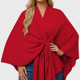 Yvet | Poncho Elegante com Drapagem
