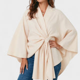 Yvet | Poncho Elegante com Drapagem