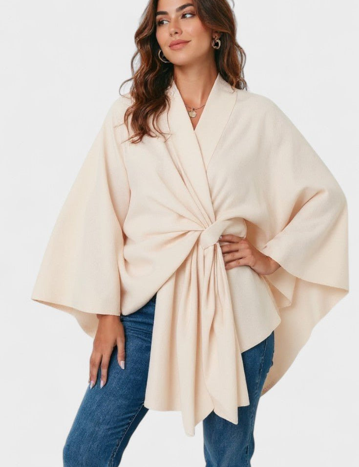 Yvet | Poncho Elegante com Drapagem