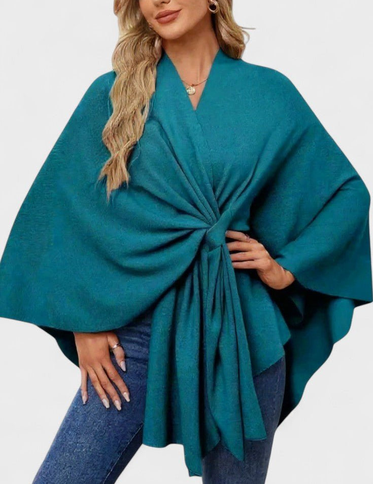 Yvet | Poncho Elegante com Drapagem