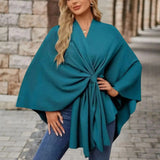 Yvet | Poncho Elegante com Drapagem