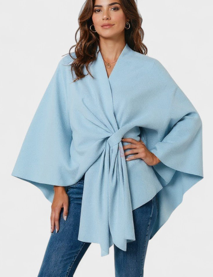 Yvet | Poncho Elegante com Drapagem