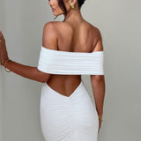 Tindra | Vestido longo Bardot com design requintado
