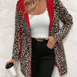Daisy™ - Casaco reversível com capuz e padrão de leopardo