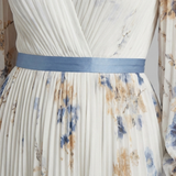 Anaïs | Vestido maxi com padrão floral e mangas longas