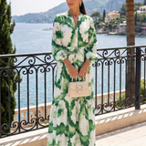 Sophie | Vestido maxi com mangas longas e cintura ajustada
