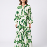 Sophie | Vestido maxi com mangas longas e cintura ajustada