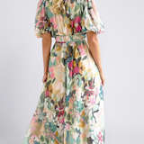 Audrey | Vestido curto com mangas curtas e cintura franzida