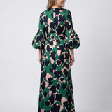 Lea | Vestido maxi com mangas longas e cintura ajustada