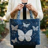 Bolsa feita à mão - Borboleta Prateada