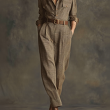 Claris | Vestido maxi xadrez com detalhes