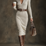 Sílvia | Vestido justo com gola alta