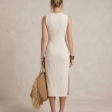 Jasmin - Vestido Midi às Riscas