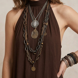 Kamila - Maxi vestido com halter em castanho escuro