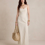 Lúcia - Vestido Maxi Branco com Fenda