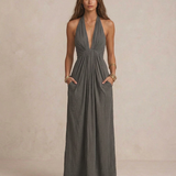 Julia - Vestido maxi com drapeado