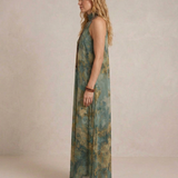 Flora - Maxi vestido de chiffon com padrão floral boho
