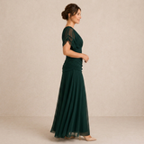 Margarida - Vestido maxi com decote em V