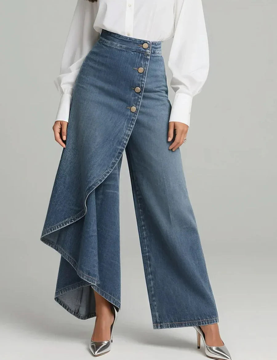 The Elara™ | Jeans de perna larga