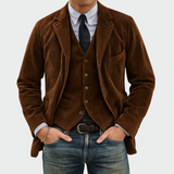 Tom™ - Conjunto de 2 peças: Blazer e Colete de Veludo