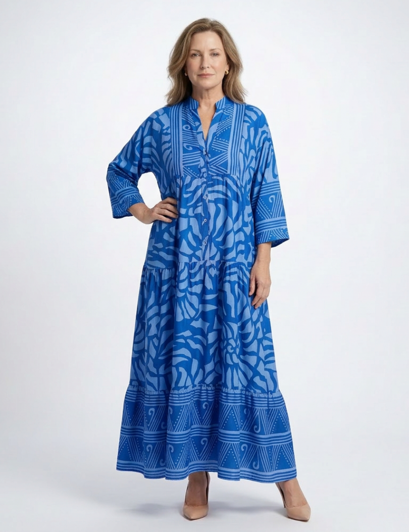 Amandina | Vestido midi com botões