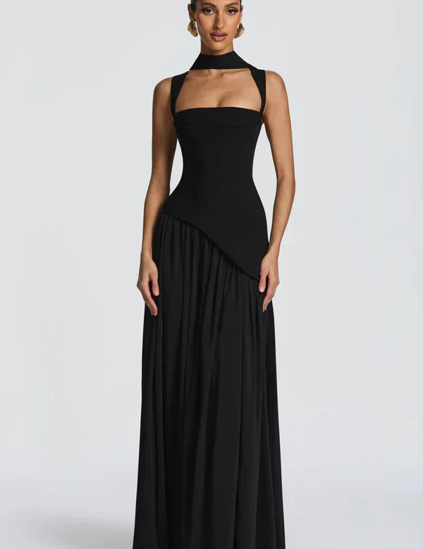 ZAFIRA | Vestido longo com efeitos brilhantes
