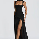 ZAFIRA | Vestido longo com efeitos brilhantes