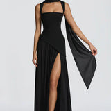 ZAFIRA | Vestido longo com efeitos brilhantes