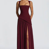 ZAFIRA | Vestido longo com efeitos brilhantes
