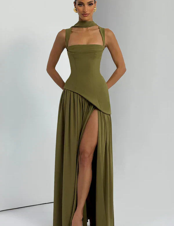 ZAFIRA | Vestido longo com efeitos brilhantes
