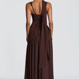 ZAFIRA | Vestido longo com efeitos brilhantes